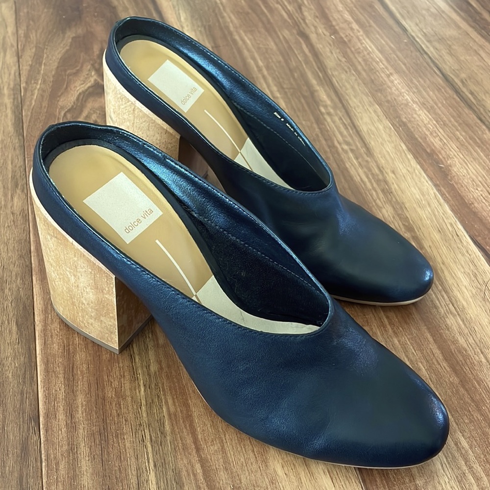 Dolce Vita wood block heels. Size 8. Genuine leather.